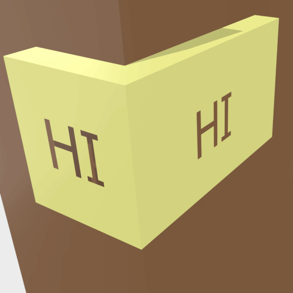 Corner Box Sign (Rectangular)