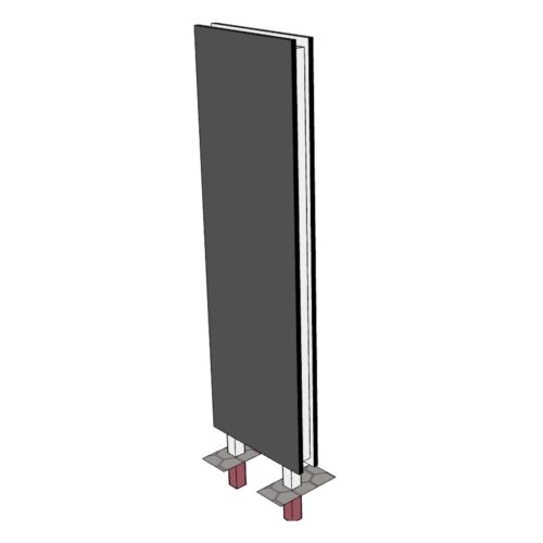 Plinth Alloyboard Sign (Double, Rectangular)