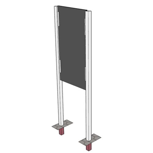Plinth Alloyboard Sign (Single, Rectangular)